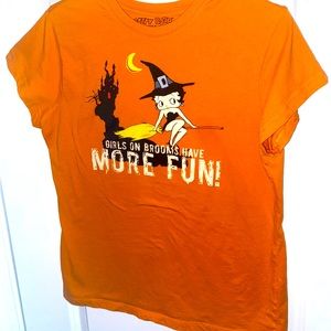HALLOWEEN BETTY BOOP VINTAGE SPOOKY WITCH TEE